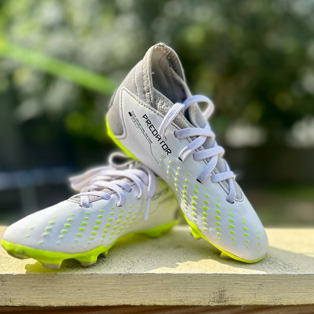 Adidas Kids Predator Accuracy .3 FG J - White/Lucid Lemon